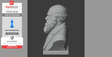 Charles Darwin Bust - Historical Warrior STL