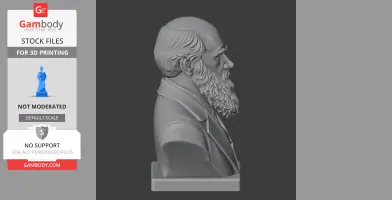 Charles Darwin Bust - Historical Warrior STL