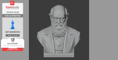 Charles Darwin Bust - Historical Warrior STL