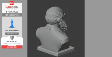 Charles Darwin Bust - Historical Warrior STL