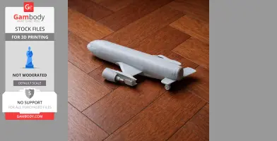 3D printed white model of Airbus A330 on wooden floor.