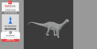 3D model of a Haplocanthosaurus dinosaur in a neutral pose for 3D printing.