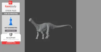 A detailed 3D model of a Haplocanthosaurus dinosaur, ready for 3D printing.