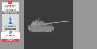 3D model of 2S35 Koalitsiya-SV tank with detailed tracks and barrel, ready for 3D printing.