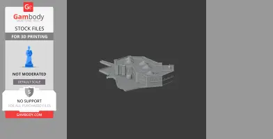 3D model of Al-Faw Palace featuring detailed architecture, suitable for 3D printing.