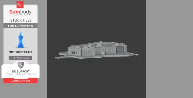 3D model of Al-Faw Palace, showcasing its architectural details, designed for 3D printing.