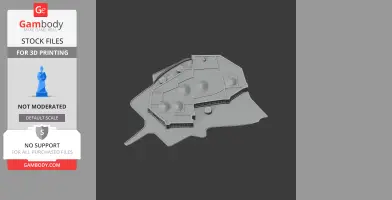 3D model of Al-Faw Palace; detailed architectural layout with geometric shapes for 3D printing.