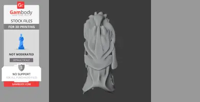 3D model of an abstract, ornate structure resembling a marlin skull, suitable for printing.