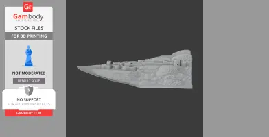 3D model of Alamut Castle on a rocky terrain for 3D printing, showing detailed architecture.