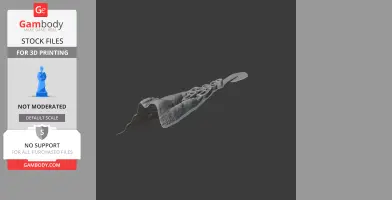 A gray 3D model of a detailed, elongated architectural structure with towers and arches.