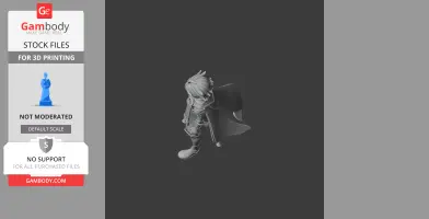 3D model of Aether from Genshin Impact, detailed, in a standing pose, with a cape.