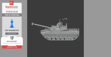Detailed 3D model of a 2S42 Lotos tank, featuring a long barrel and intricate tread design.