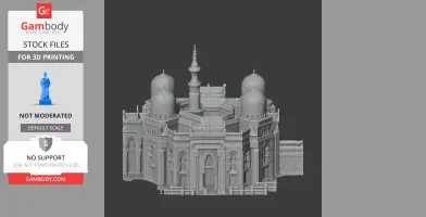 Intricate 3D model of a domed architectural structure, ideal for 3D printing.