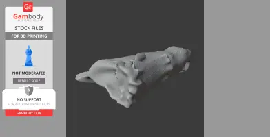Baru (fossil crocodilian) Skull - Skull Replica STL