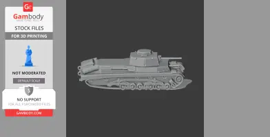 3D model of the 40M Turan tank, featuring detailed tracks and turret, for 3D printing.