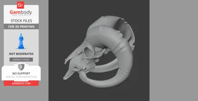 Bighorn Sheep Skull - Skull Replica STL