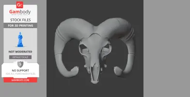 Bighorn Sheep Skull - Skull Replica STL