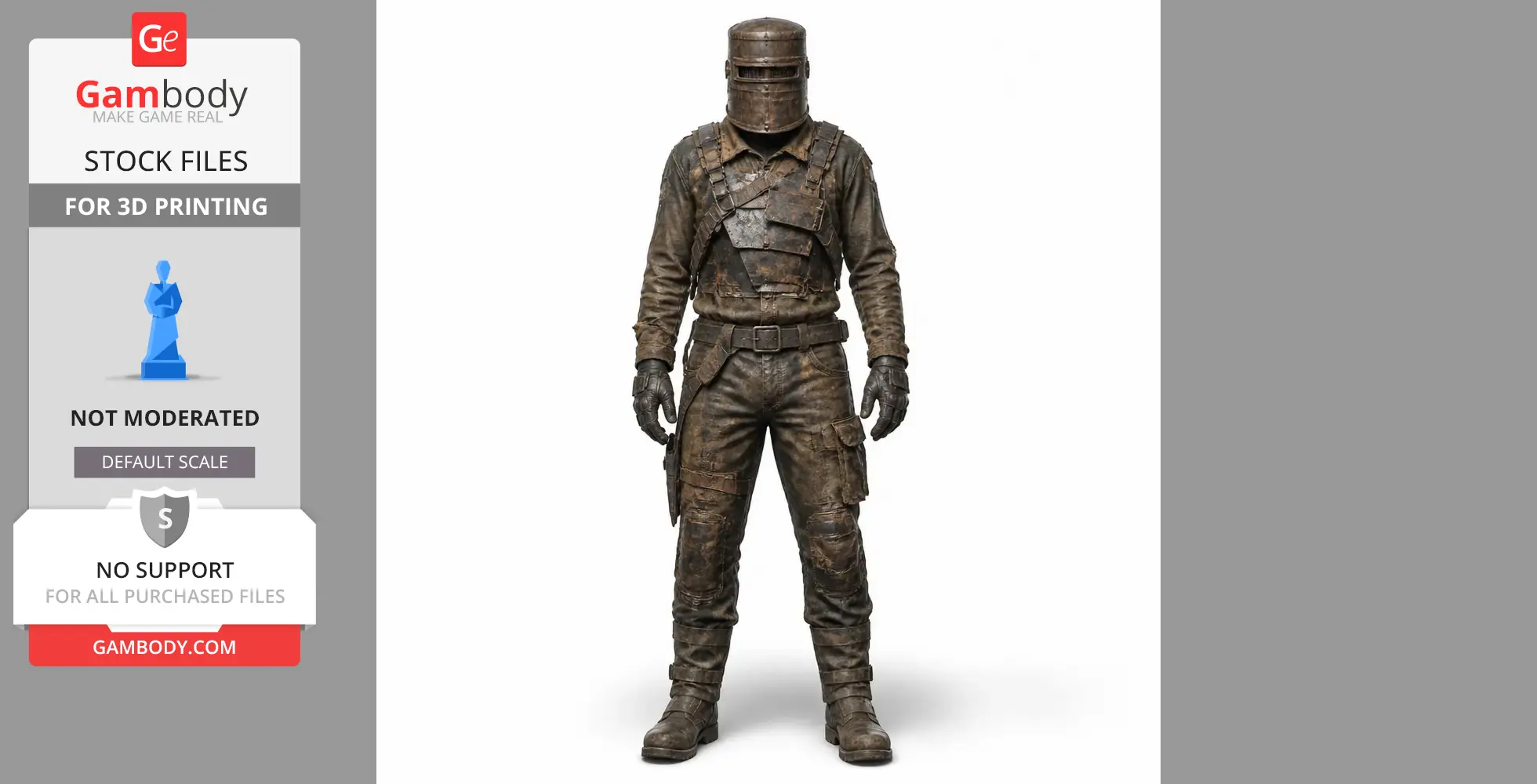 AK-47 - Rust Figurine - Character Figure STL