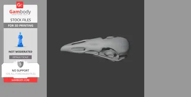 Black Vulture Skull - Skull Replica STL