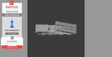 3D model of the 9K512 Uragan-1M tank with multiple rocket launchers, viewed from the side.