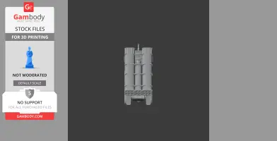A 3D model of a tank with multiple cylindrical barrels designed for 3D printing.
