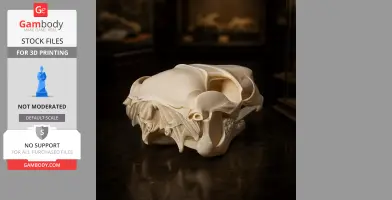 Black Wallaroo Skull - Skull Replica STL
