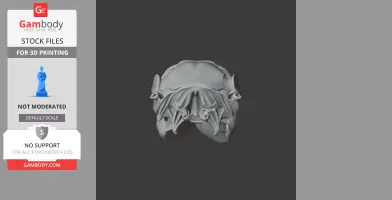 Black Wallaroo Skull - Skull Replica STL