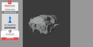 Black Wallaroo Skull - Skull Replica STL