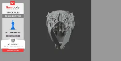 Black Wallaroo Skull - Skull Replica STL