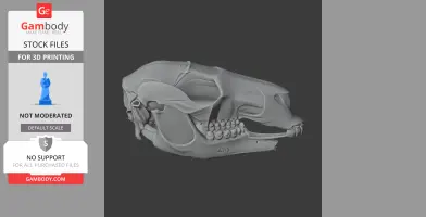 Black Wallaroo Skull - Skull Replica STL