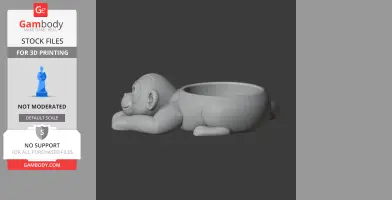Monkey Bowl - Animal Wall Hook STL