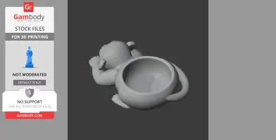 Monkey Bowl - Animal Wall Hook STL