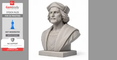 Christopher Columbus Bust - Historical Warrior STL