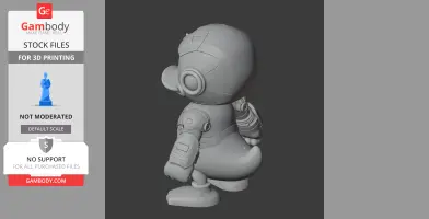 Donald Duck Iron Man Ring Figure - Mashup Figure STL