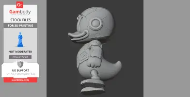 Donald Duck Iron Man Ring Figure - Mashup Figure STL