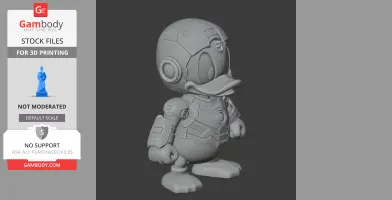 Donald Duck Iron Man Ring Figure - Mashup Figure STL