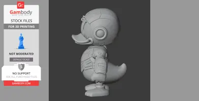 Donald Duck Iron Man Ring Figure - Mashup Figure STL