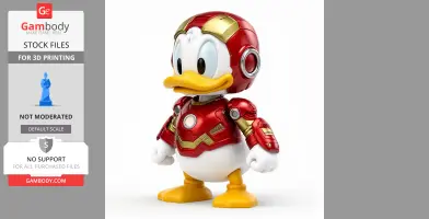 Donald Duck Iron Man Ring Figure - Mashup Figure STL