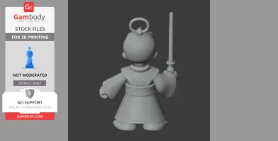 Donald Duck Jedi Ring Figure - Mashup Figure STL