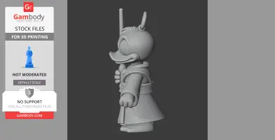 Donald Duck Jedi Ring Figure - Mashup Figure STL