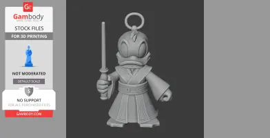 Donald Duck Jedi Ring Figure - Mashup Figure STL