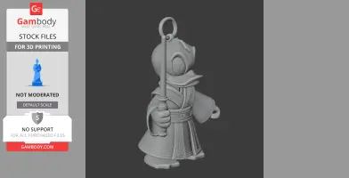 Donald Duck Jedi Ring Figure - Mashup Figure STL