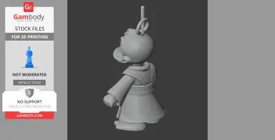 Donald Duck Jedi Ring Figure - Mashup Figure STL