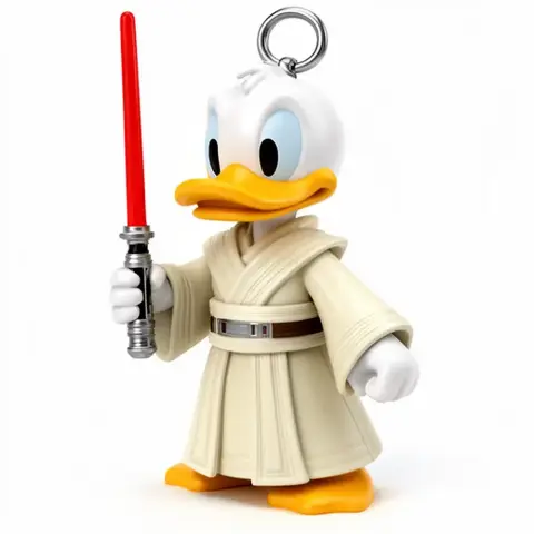 Donald Duck Jedi Ring Figure - Mashup Figure STL