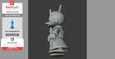 Donald Duck Jedi Ring Figure - Mashup Figure STL