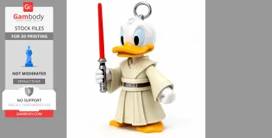Donald Duck Jedi Ring Figure - Mashup Figure STL