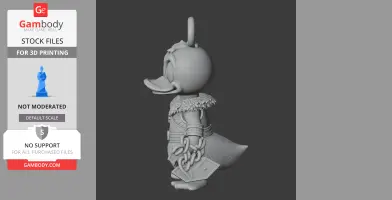 Donald Duck Kratos Ring Figure - Mashup Figure STL
