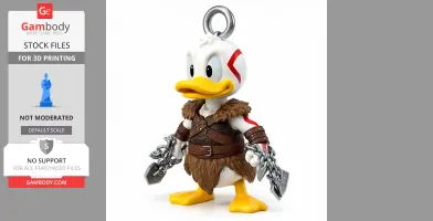 Donald Duck Kratos Ring Figure - Mashup Figure STL