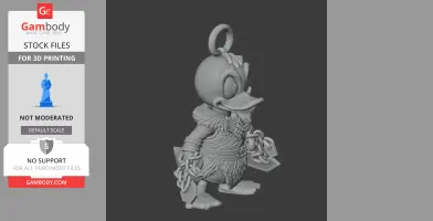 Donald Duck Kratos Ring Figure - Mashup Figure STL