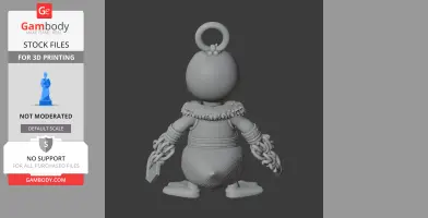 Donald Duck Kratos Ring Figure - Mashup Figure STL